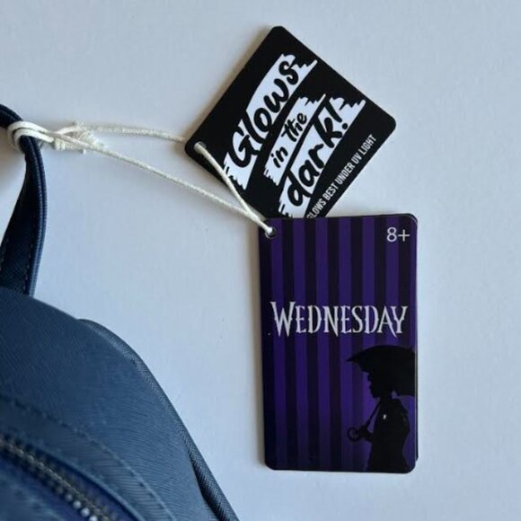 Loungefly Addams Family Wednesday Nevermore Academy Castle Glow Mini Backpack - Picture 12 of 13